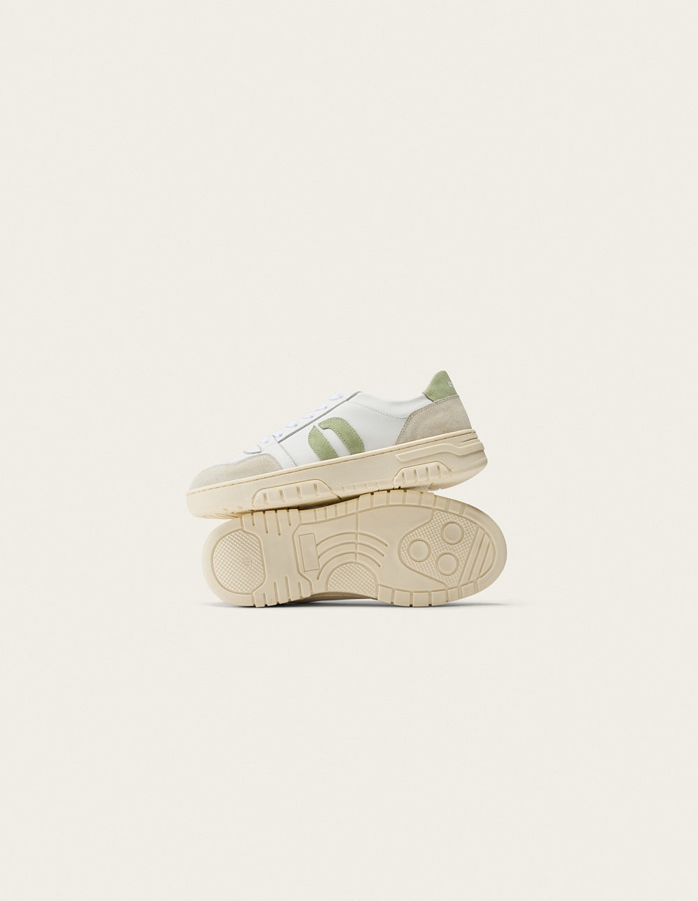 Baskets Basses Nora - Blanc Vert - Femme