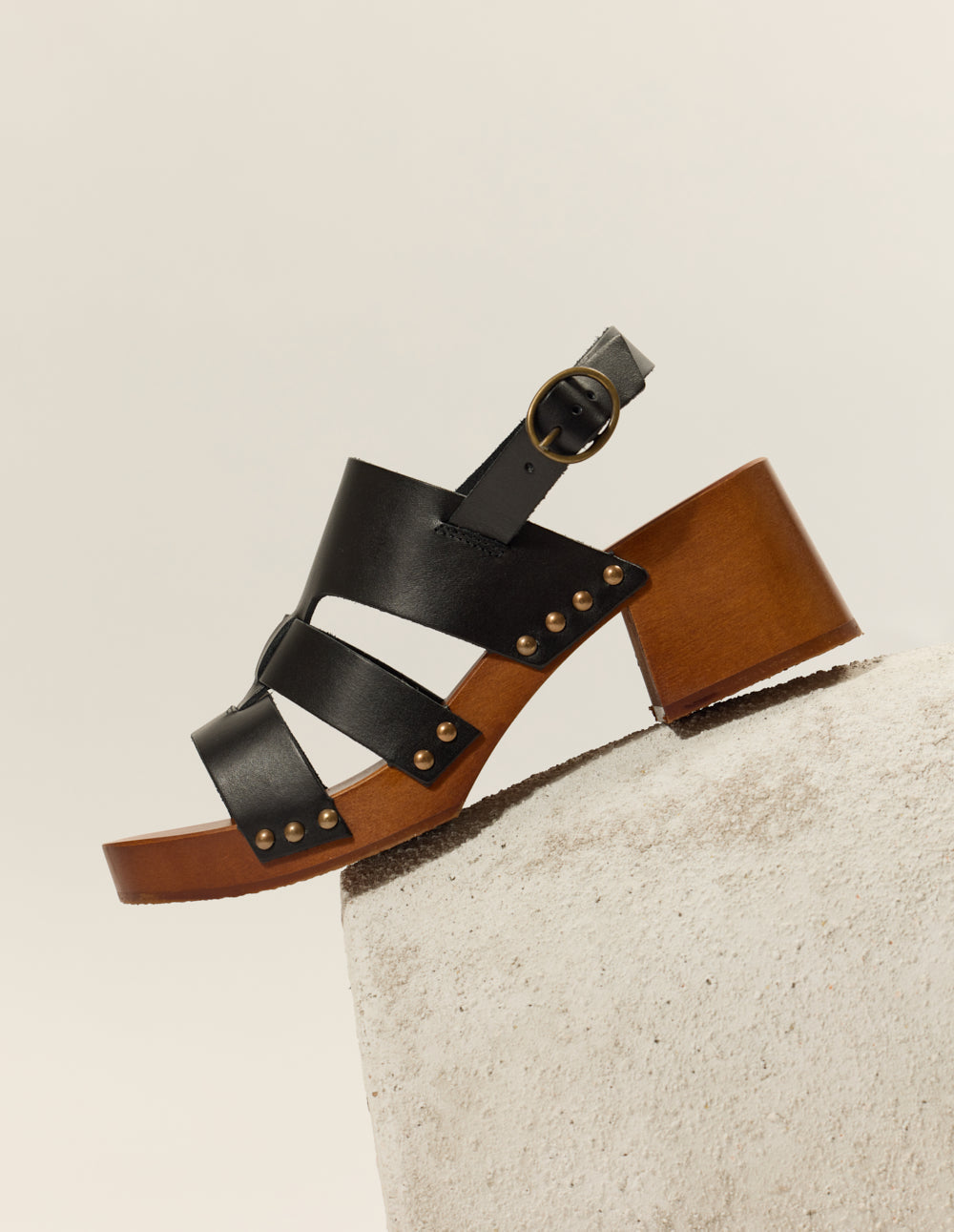 Sandales À Talons Opunti - Cuir Noir