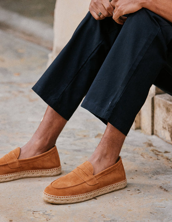 Espadrilles Roméo - Suède Marron - Homme