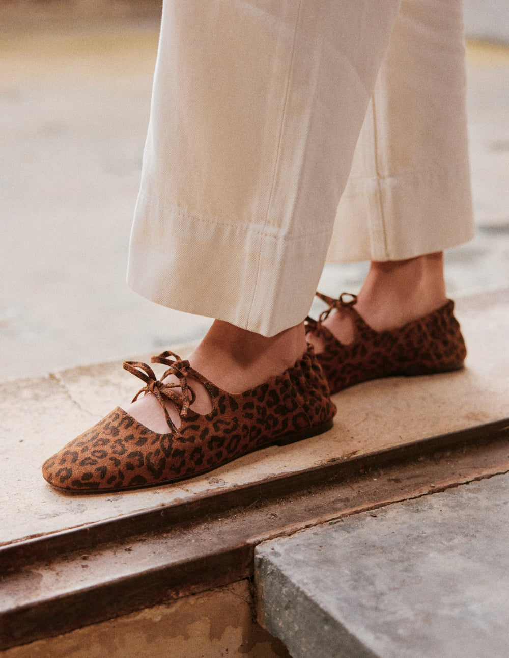 Ballerines Tula - Suède Léopard