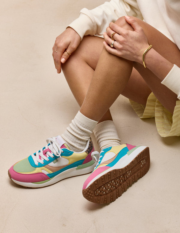 Baskets Basses Anaelle - Rose Citron Pistache - Femme