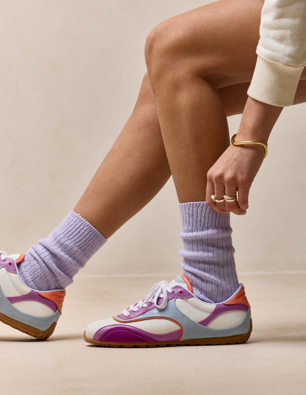 Baskets Basses Chantua - Lilas Turquoise Orange - Femme
