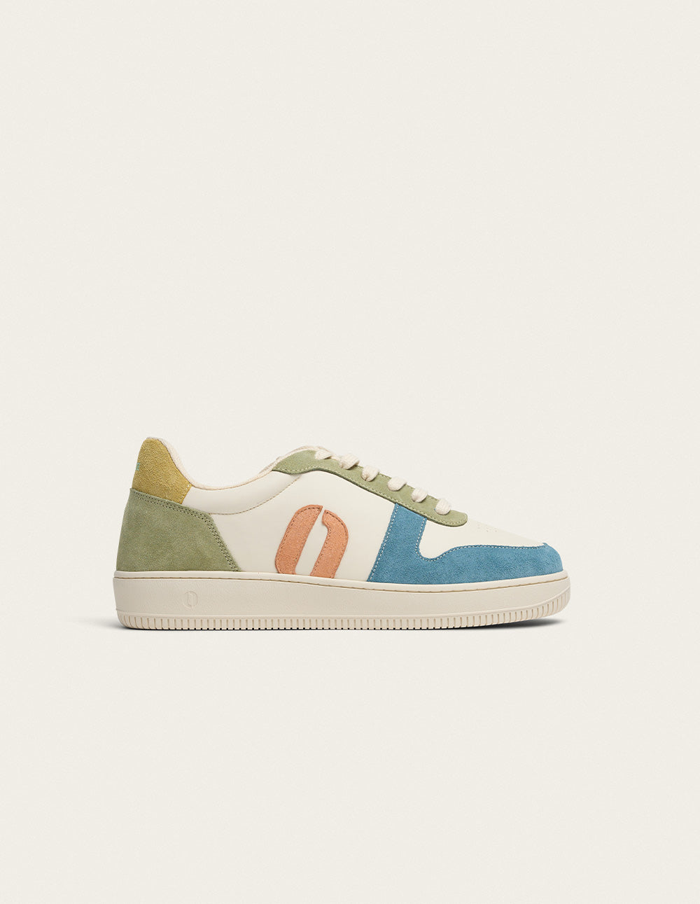 Baskets Basses Matthieu - Bleu Ciel Écru Kaki