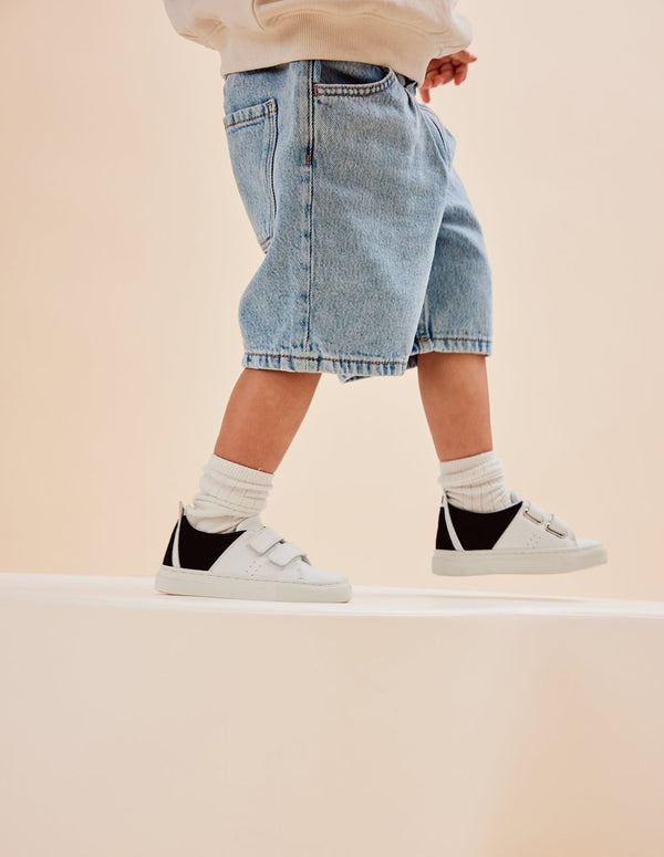 Baskets Enfants René Junior - Blanc Marine - Enfant