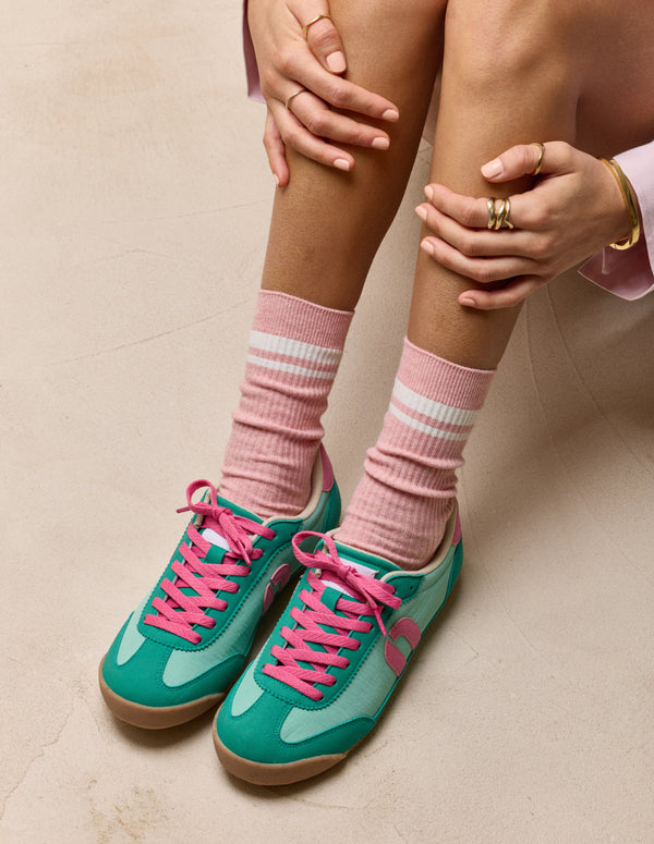 Baskets Basses Riya - Vert Rose - Femme