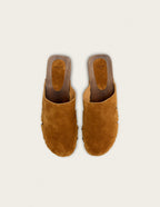 Mules Yura - Suède Ambre