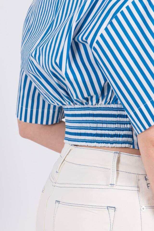 Chemise Seam Detail - Jet Stream Multi