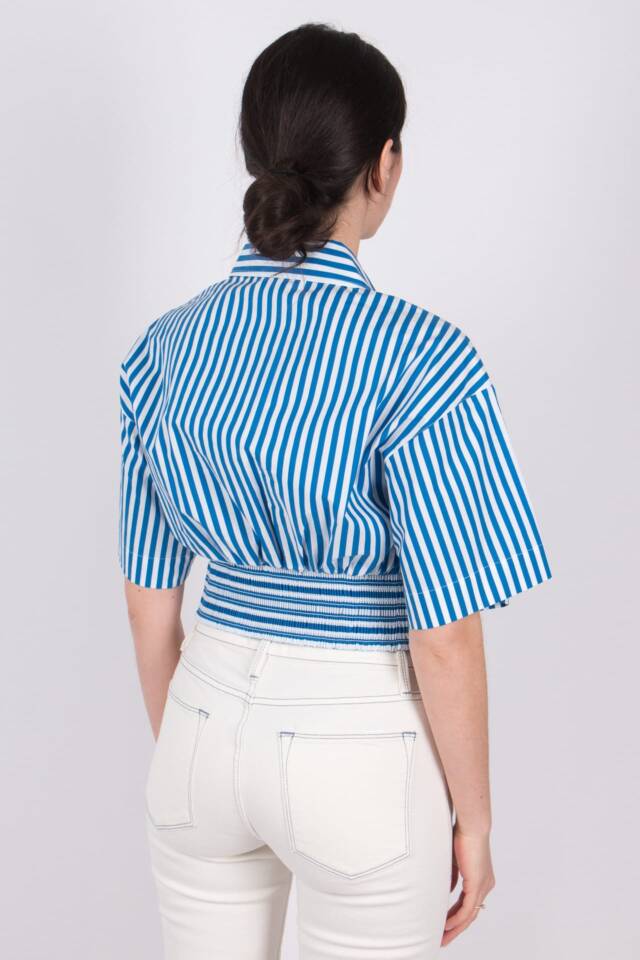 Chemise Seam Detail - Jet Stream Multi