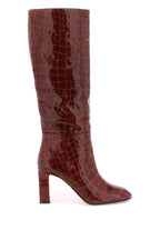 Aquazzura - Bottes Aquazzura Sellier Boots In Croc-Embossed Leather
