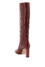 Aquazzura - Bottes Aquazzura Sellier Boots In Croc-Embossed Leather
