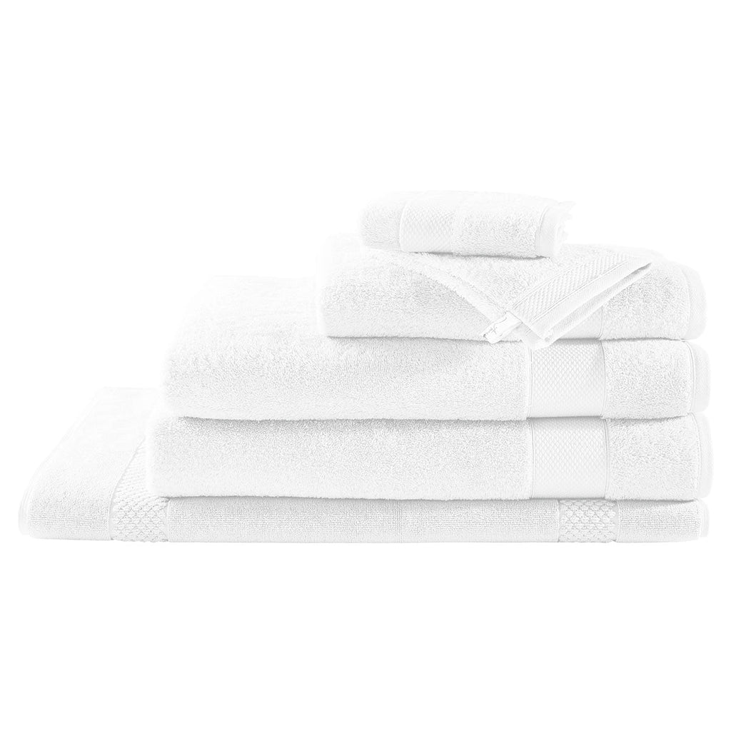 Eponge Unie - Serviette De Toilette - Blanc