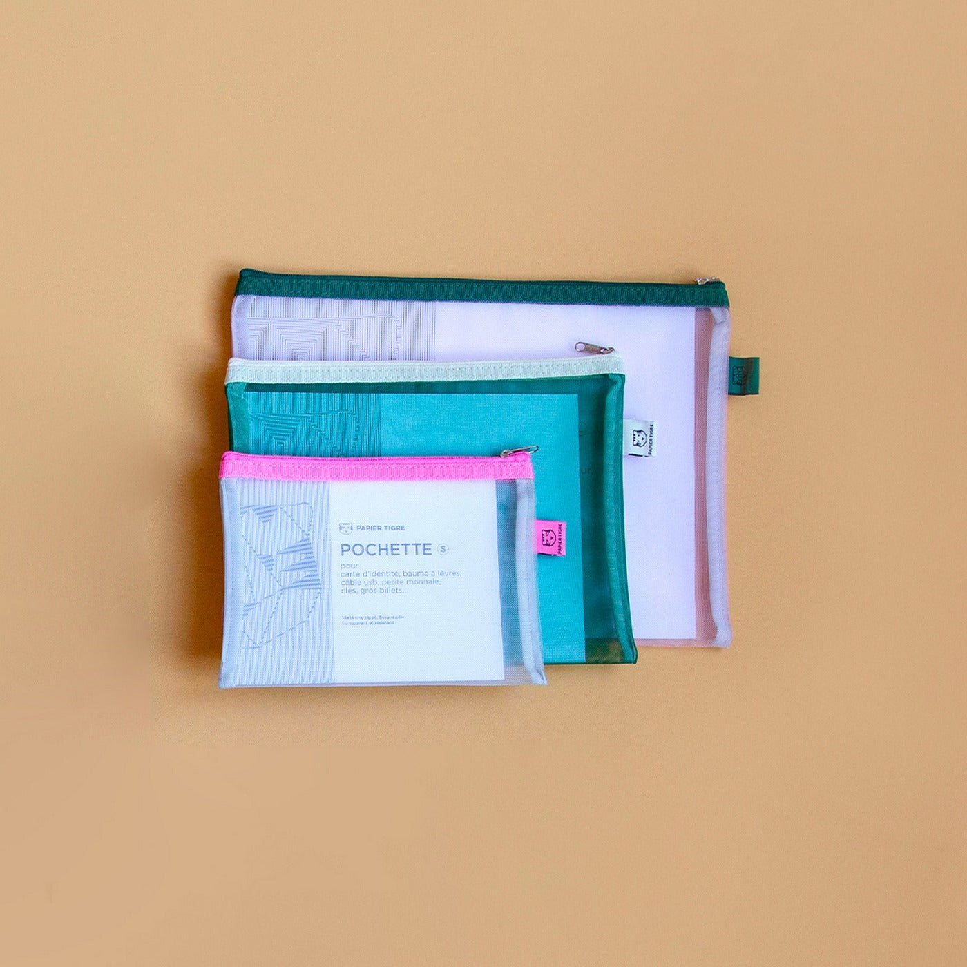 Set De Pochettes Mesh (S, M Et L) - Vert