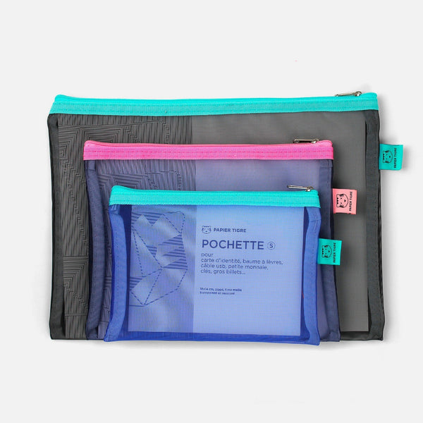 Set De Pochettes Mesh (S, M Et L) - Noir