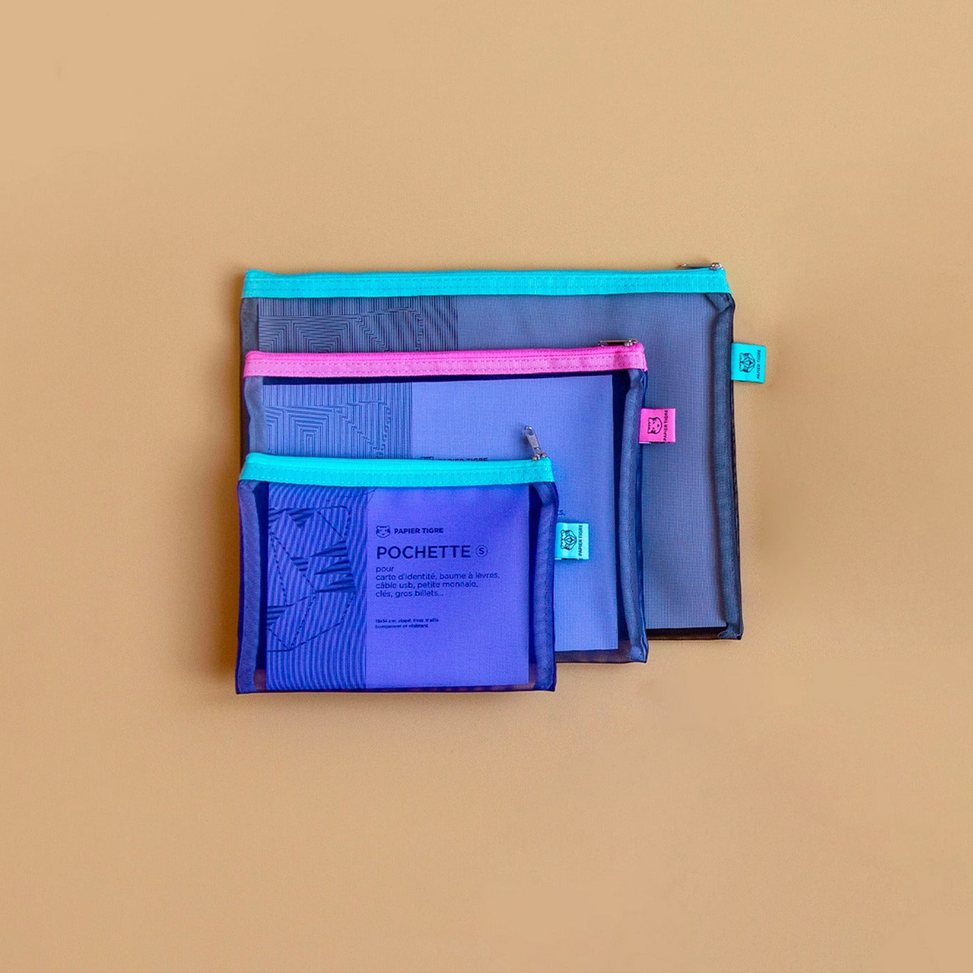 Set De Pochettes Mesh (S, M Et L) - Noir