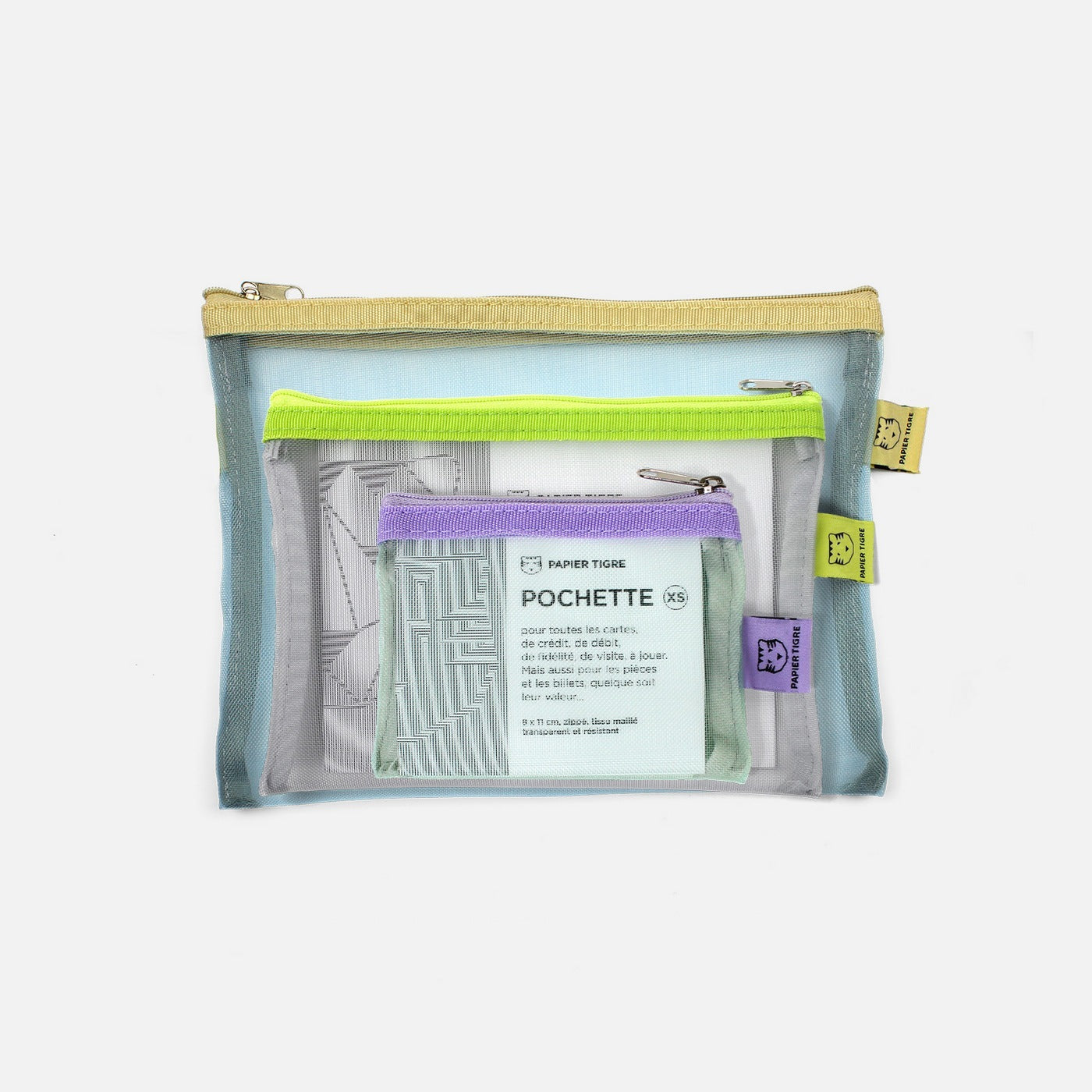Set De 3 Pochettes Mesh (XS, S Et M) - Jaune