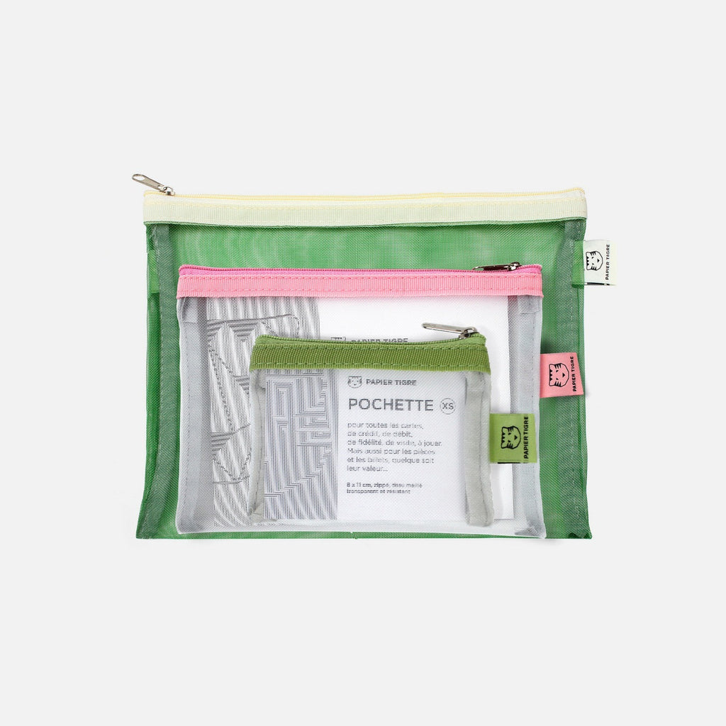 Set De 3 Pochettes Mesh (XS, S Et M) - Vert
