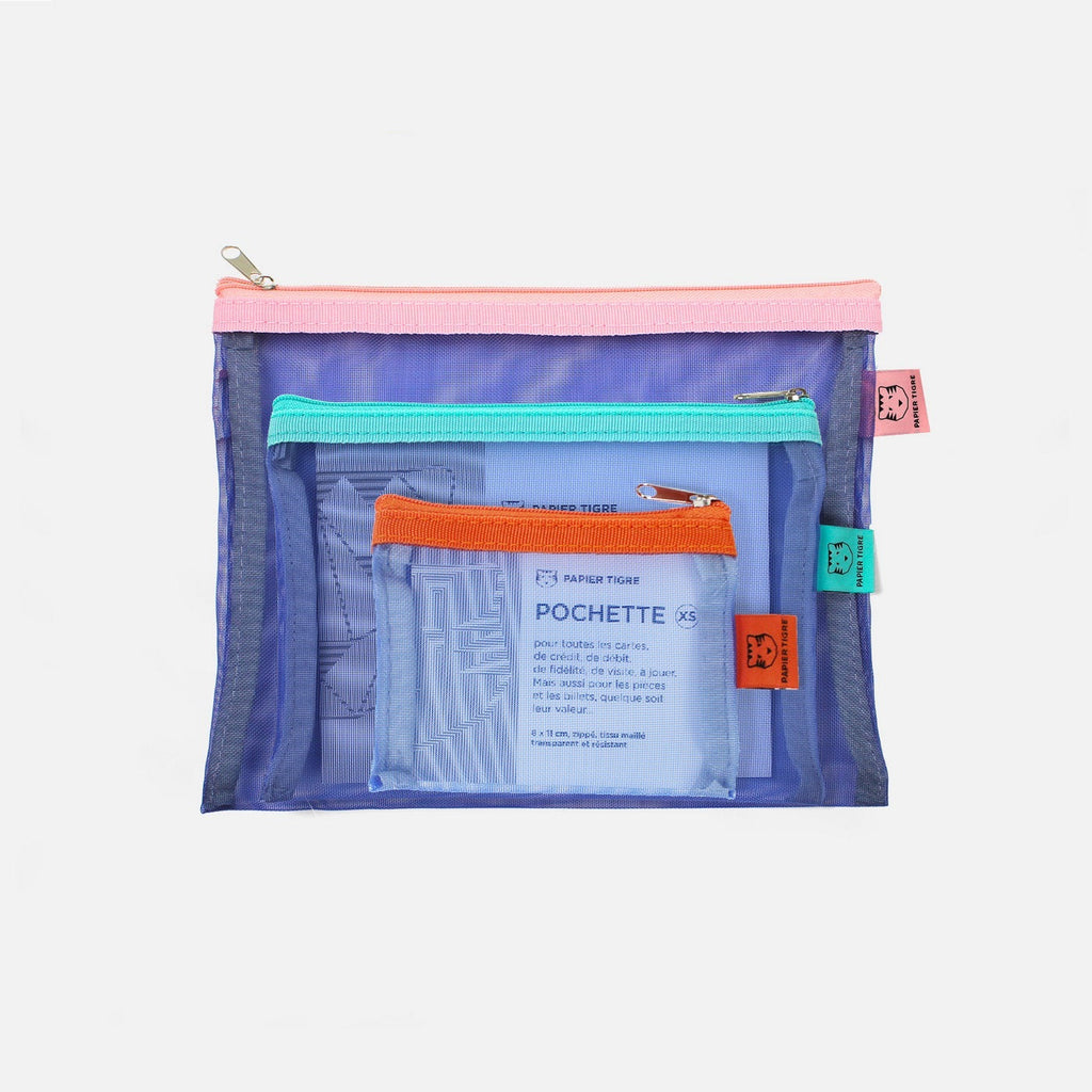 Set De 3 Pochettes Mesh (XS, S Et M) - Aqua