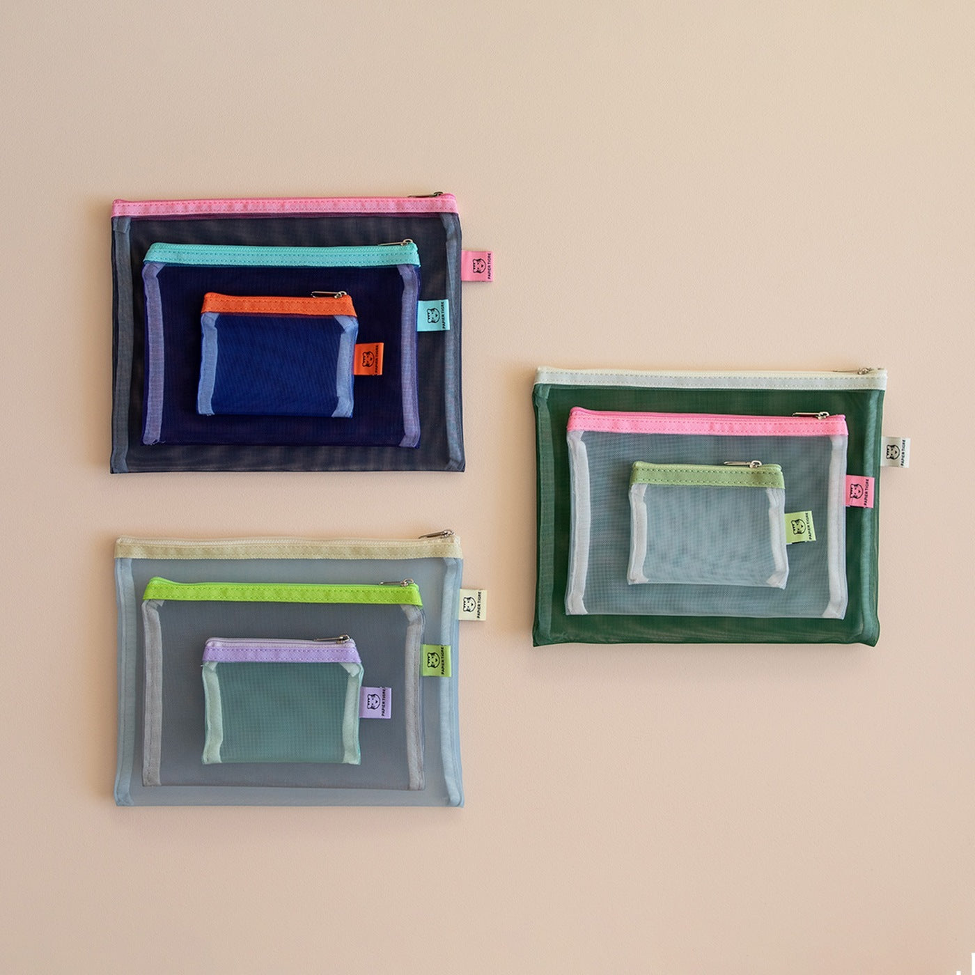 Set De 3 Pochettes Mesh (XS, S Et M) - Aqua
