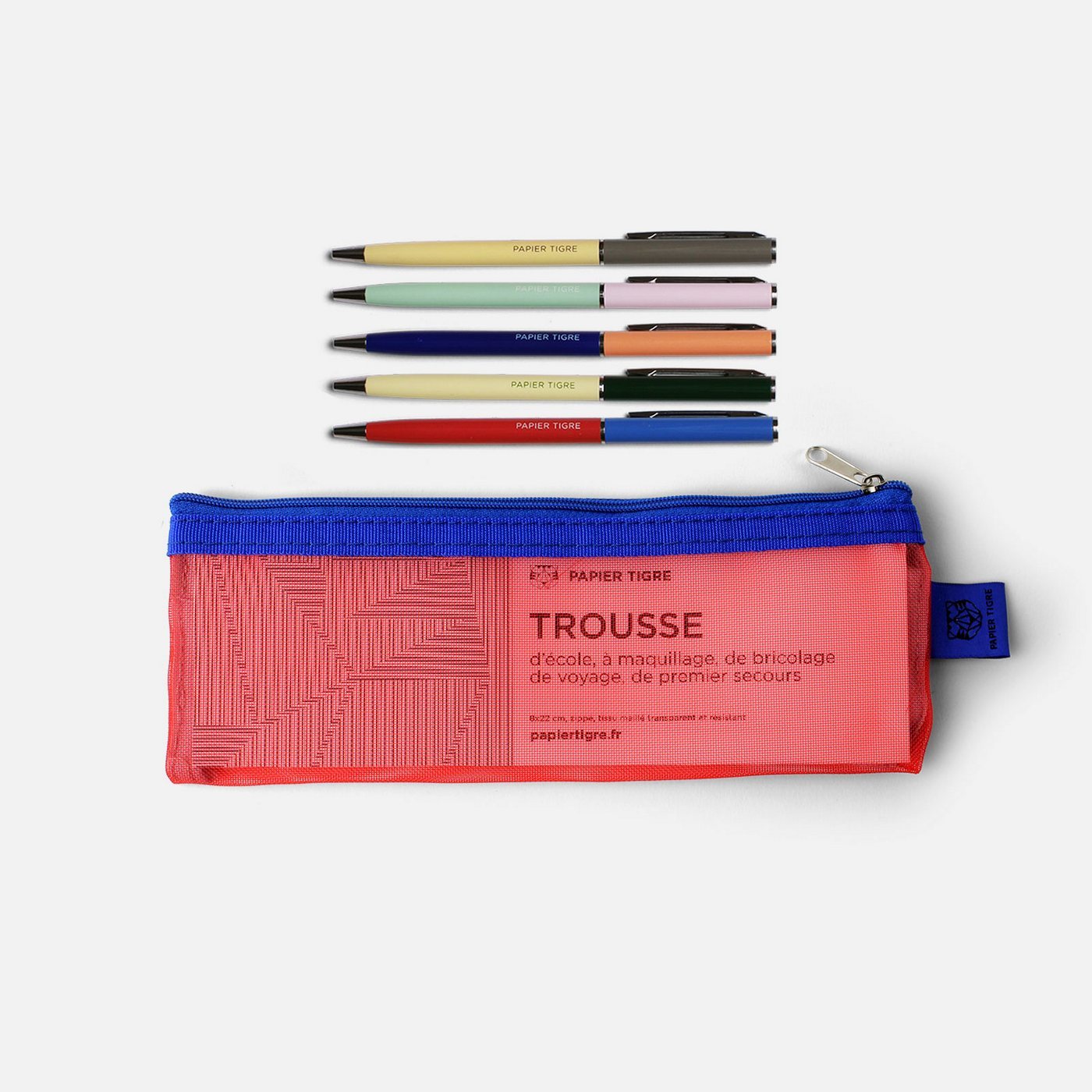 Trousse Et Les 5 Stylos - Rouge