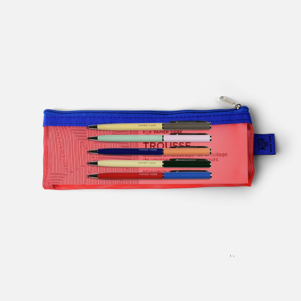 Trousse Et Les 5 Stylos - Rouge