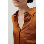 Chemise ML Col Boutonne - Cannelle - Femme