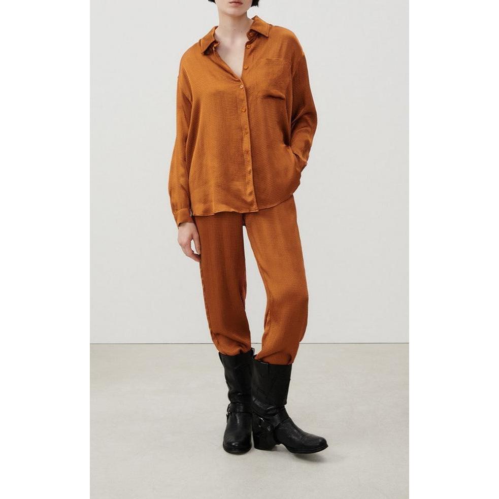 Chemise ML Col Boutonne - Cannelle - Femme