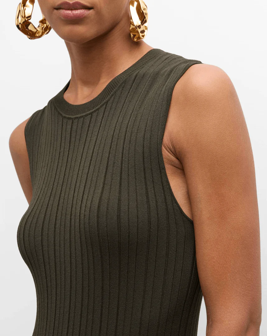 Robe Shiny Rib Sweater - Willow Green