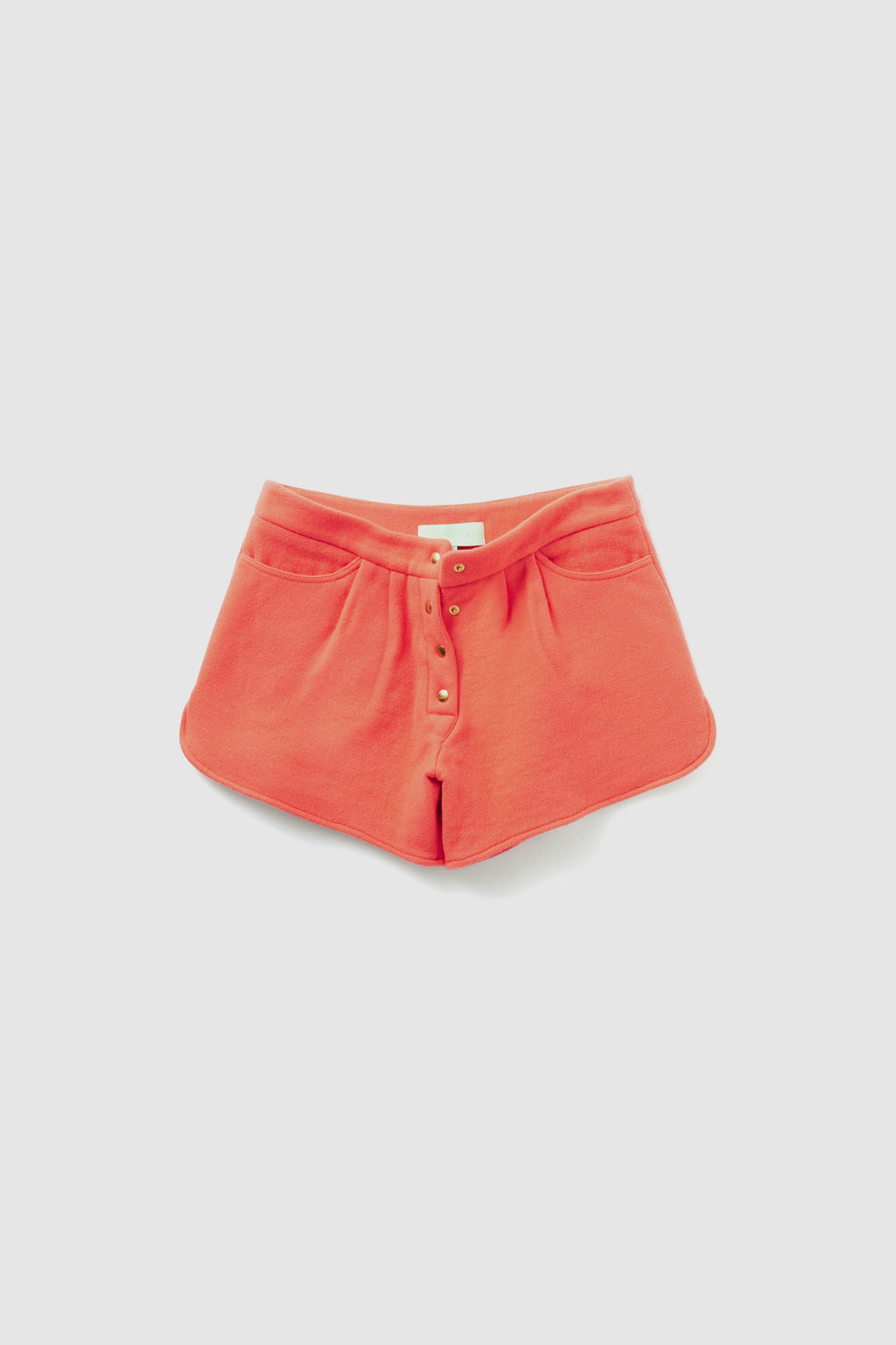 Short Spencer Tissu De Laine Et Cachemire Reef Orange