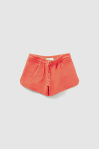 Short Spencer Tissu De Laine Et Cachemire Reef Orange