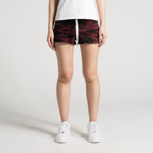 Mini-Short Shorty Print - Camou Bordeaux - Femme