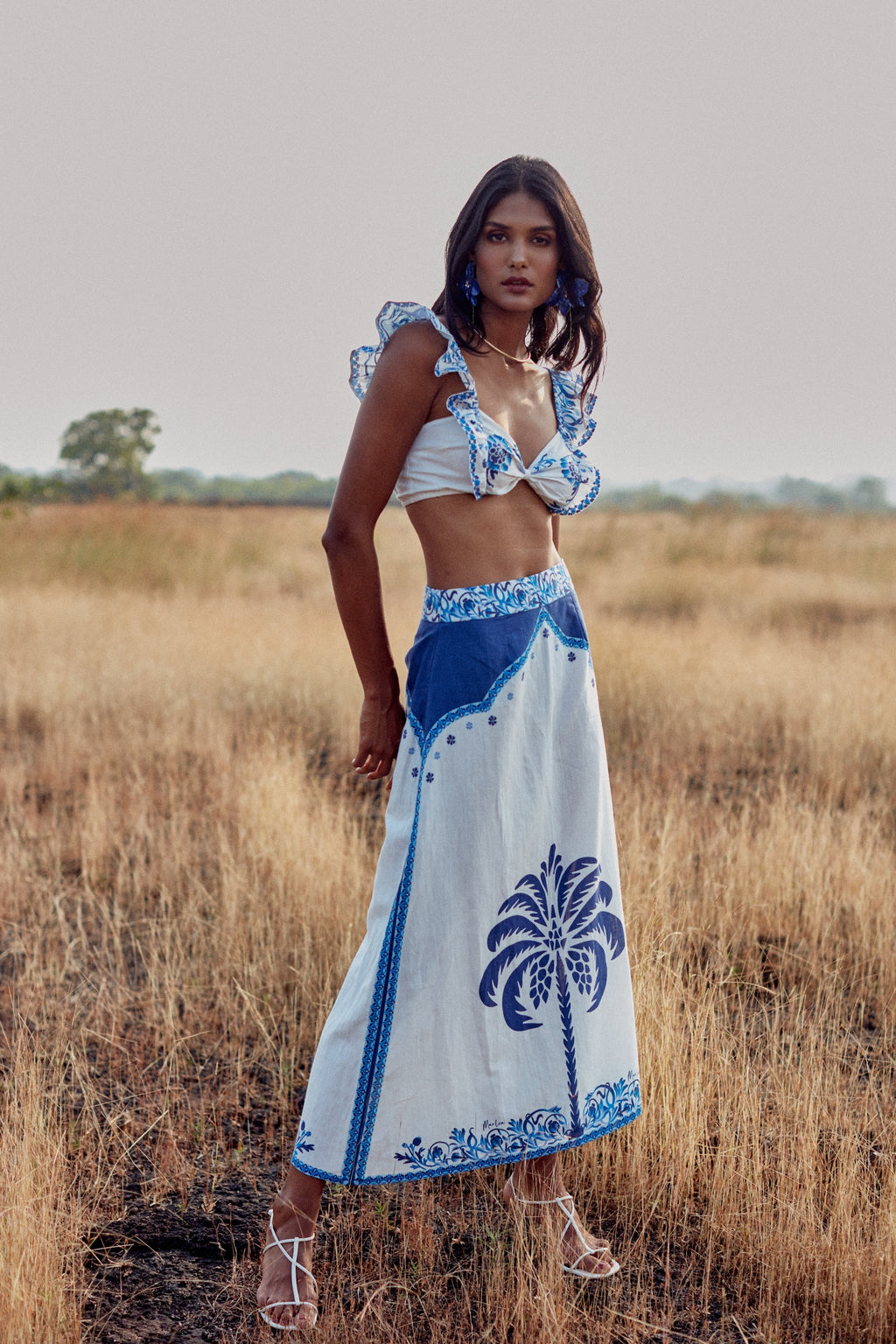 Jupe Val - Blue Palm Tree