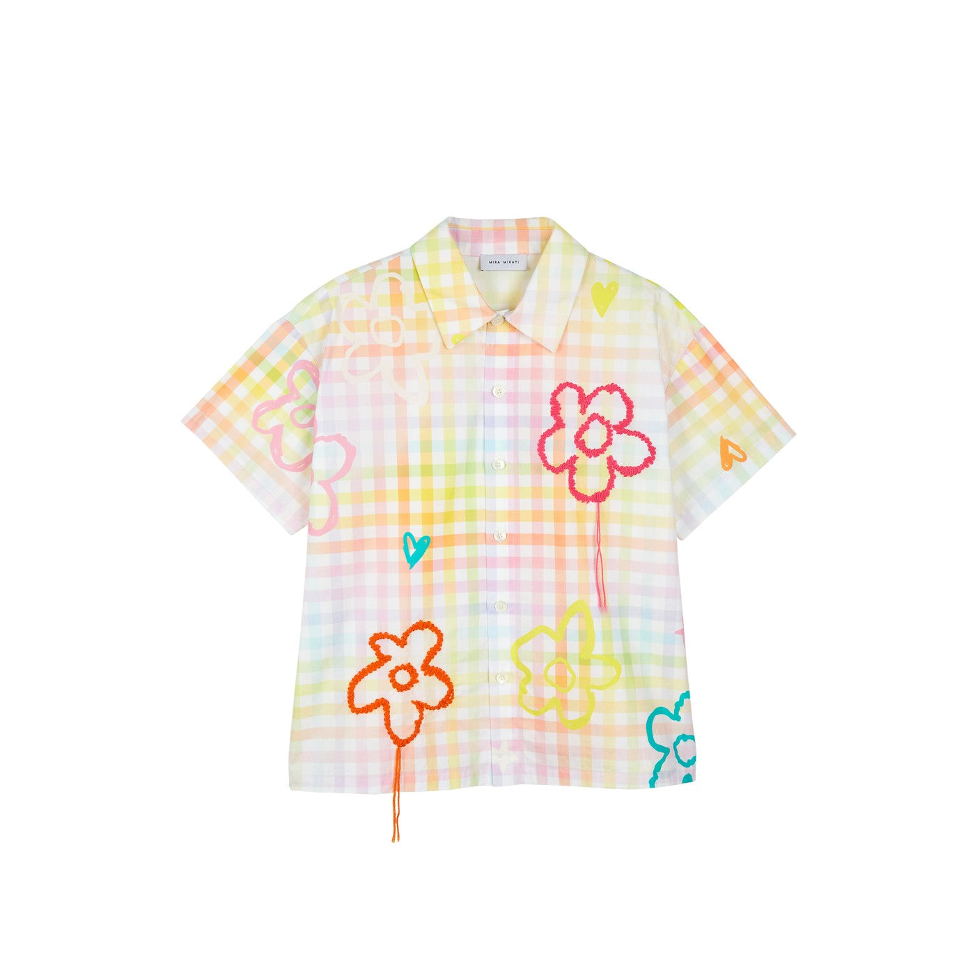 Chemise Check Embroidered Short Sleeve