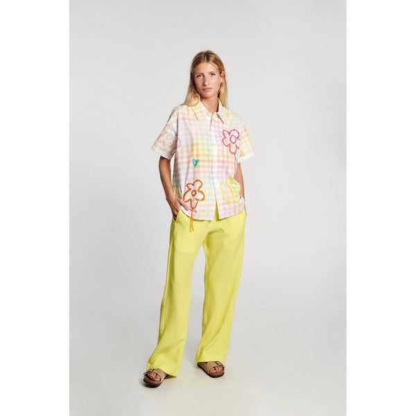 Chemise Check Embroidered Short Sleeve
