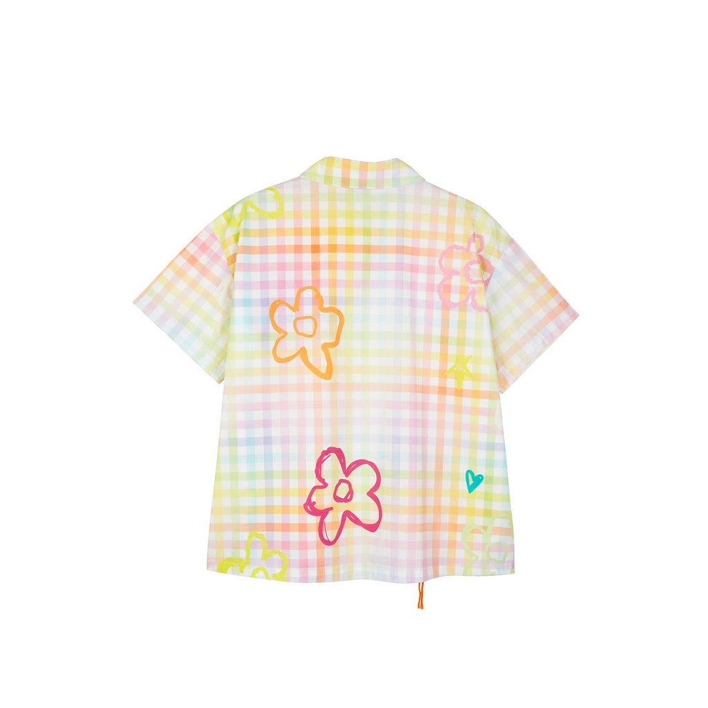 Chemise Check Embroidered Short Sleeve
