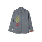Chemise Embroidered Cotton-Blend Gingham