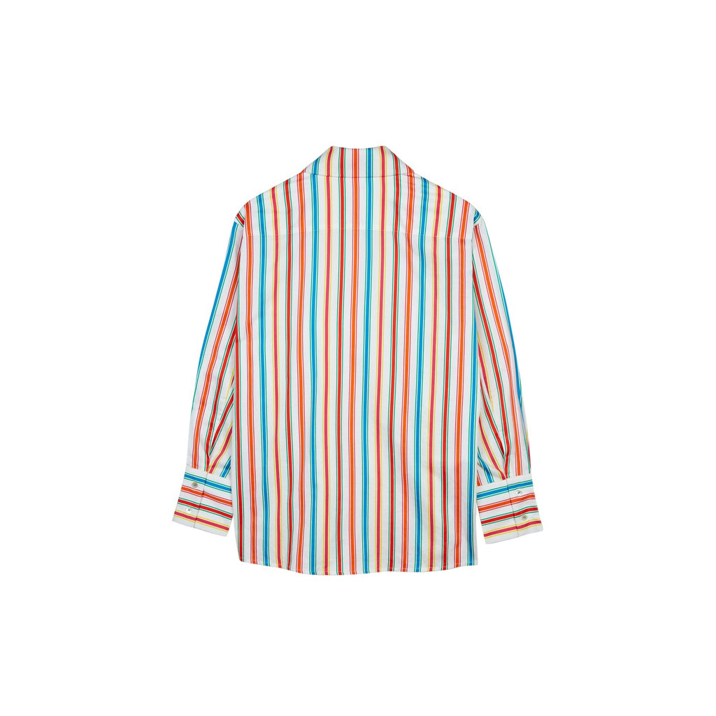 Chemise Flower Brooch And Striped Cotton-Sateen Co-Ord