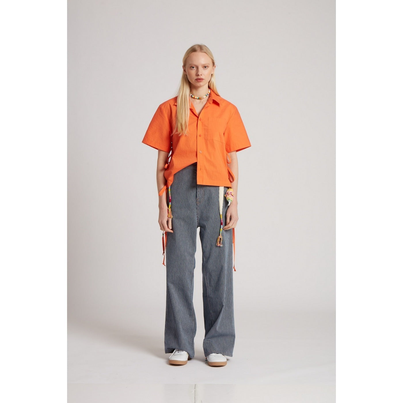 Chemise Short Sleeve Tie Side