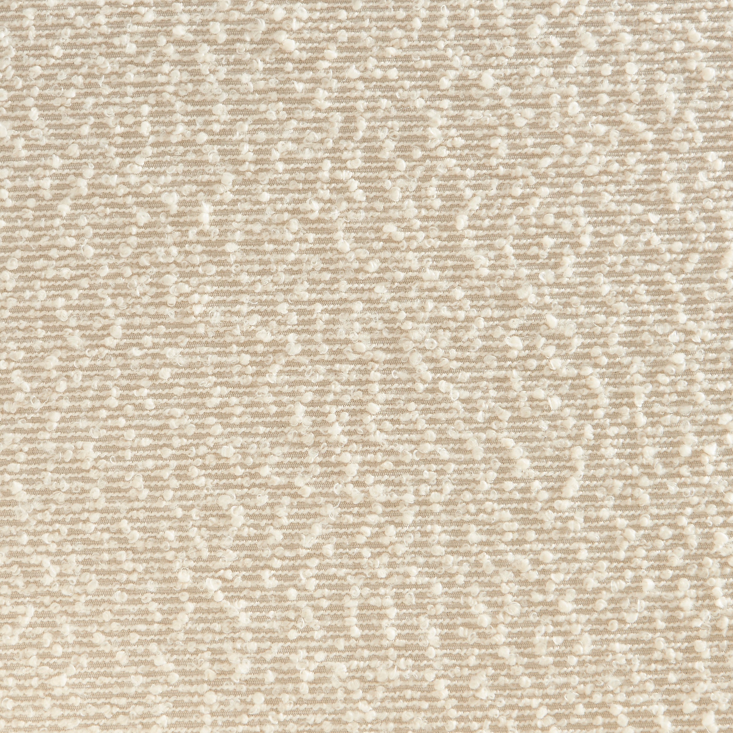 Lot De 2 Chaises Simone - Tissu Bouclette Blanc Cassé Pieds Bois Teinté Noyer