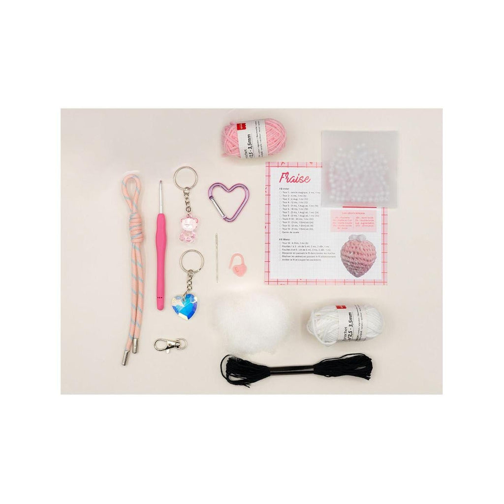 Kit Crochet Pour Débutant - Bag Charms - Glam Pink