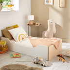 Coussin Arc En Ciel 35X20Cm En Coton Blanc