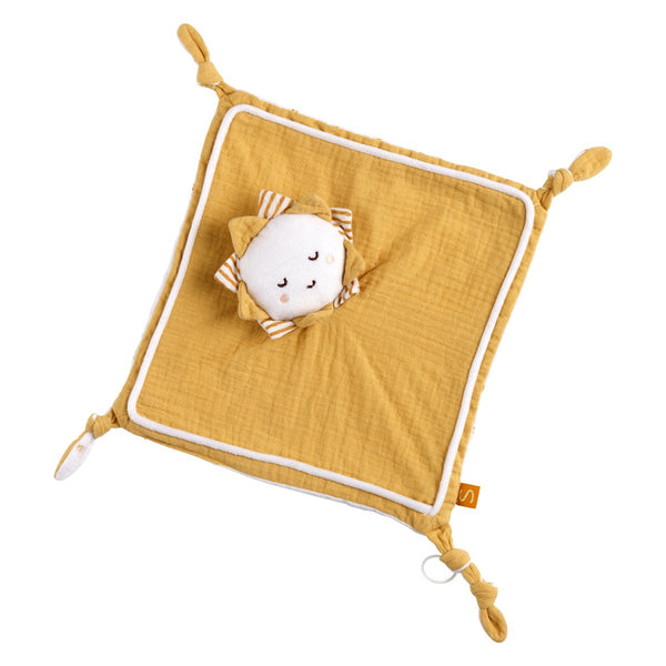 Doudou Mouchoir Soleil En Coton Blanc