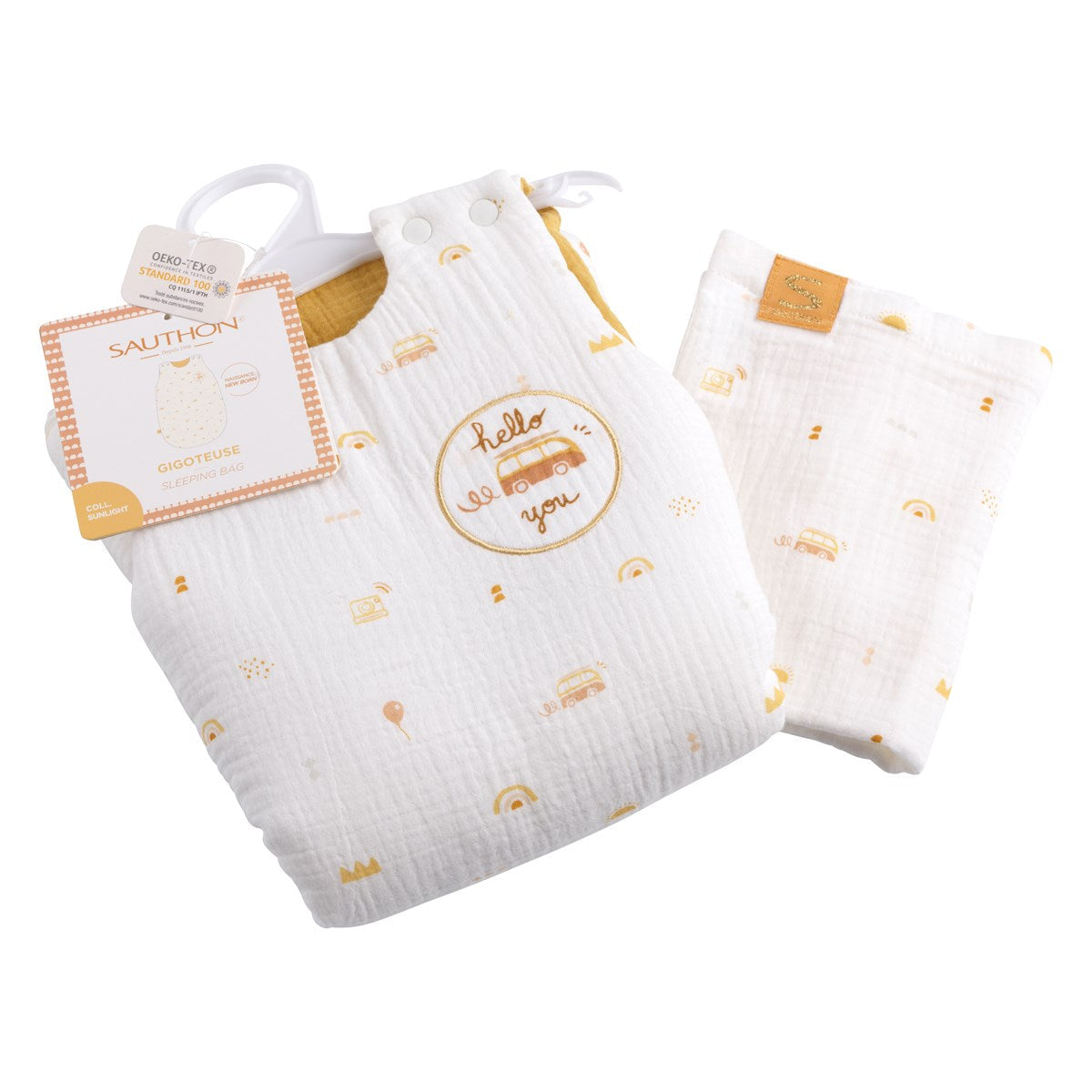 Gigoteuse Naissance 0/1 Mois En Coton Blanc