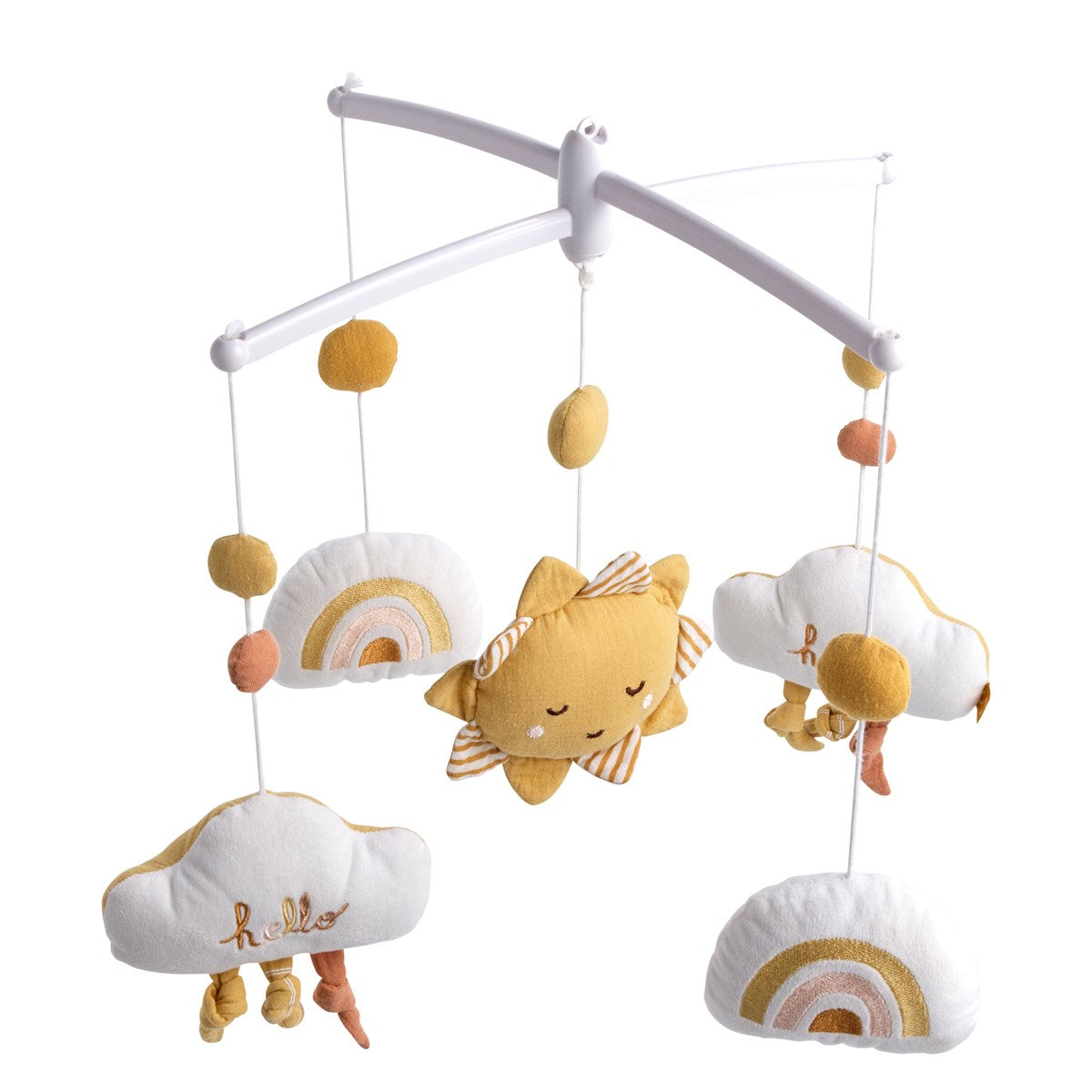 Mobile Musical En Coton Blanc