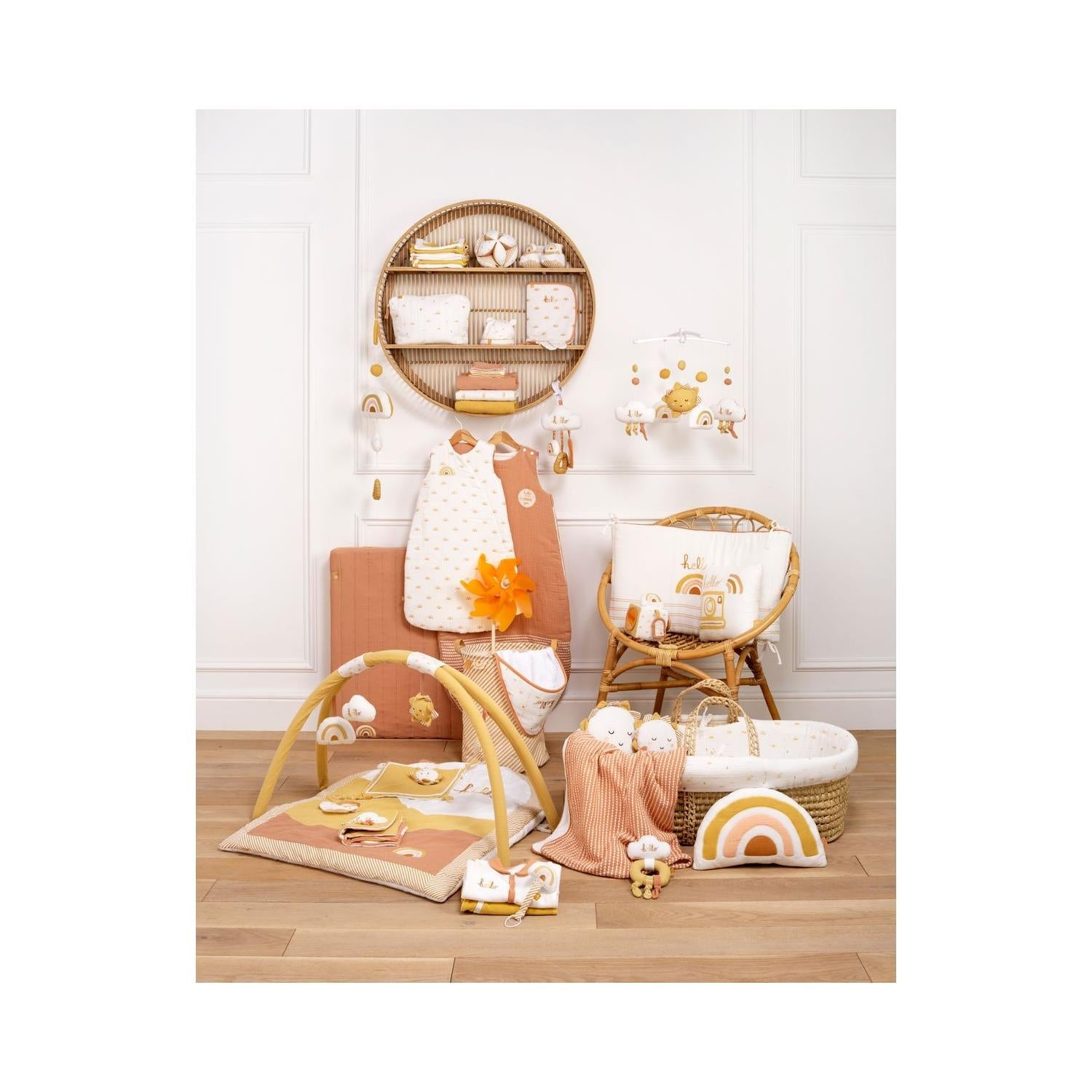 Cape De Bain Et Gant En Coton Blanc