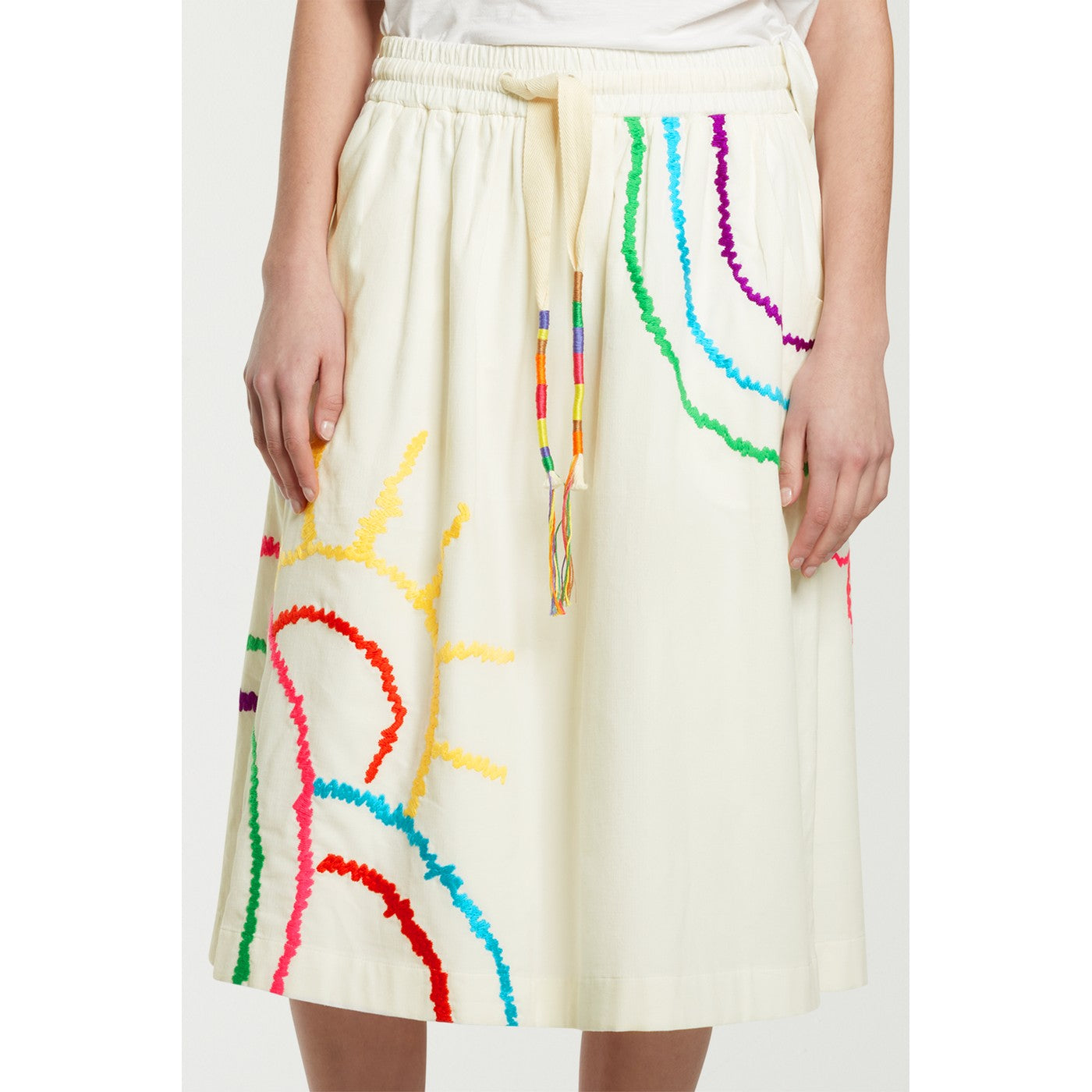 Jupe Embroidered Sunrise Midi