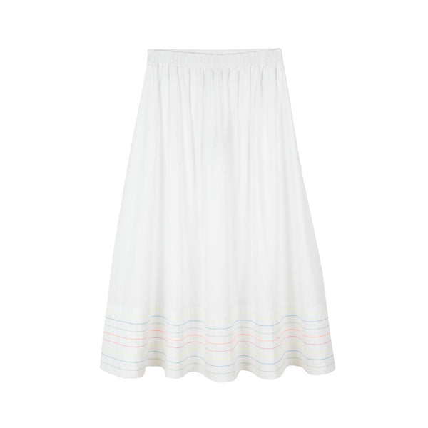 Jupe Neon-Topstitched Organic-Cotton