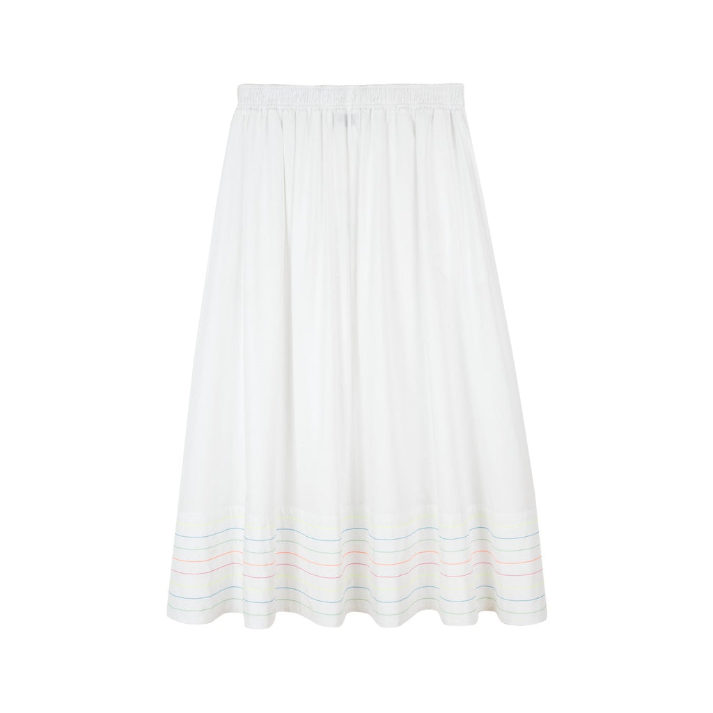 Jupe Neon-Topstitched Organic-Cotton