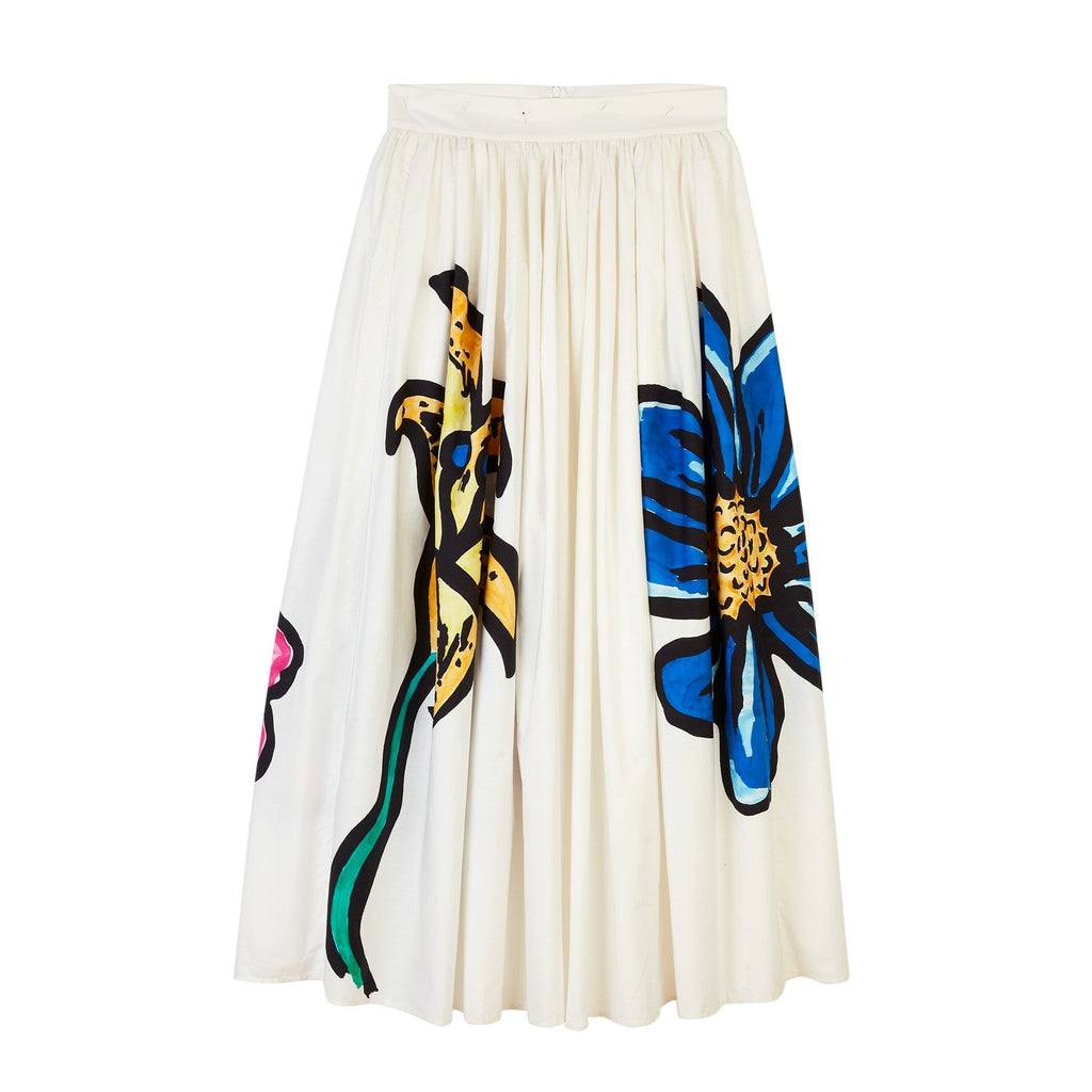 Jupe Floral-Print Organic-Cotton Maxi