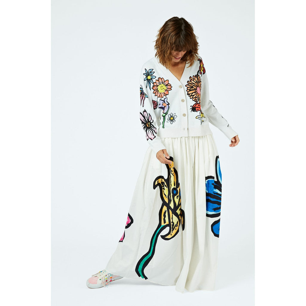Jupe Floral-Print Organic-Cotton Maxi