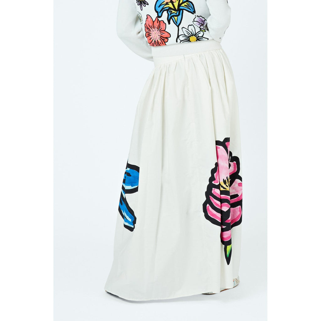 Jupe Floral-Print Organic-Cotton Maxi